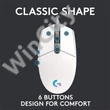 Mouse Logitech G203 LIGHTSYNC - Fehér