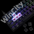 BILL White Shark GK-004111B/R-US SHINOBI-2 vezetékes mechanikus gamer billentyűzet - fekete - US