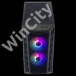 COOLER MASTER Ház Mini Tower ATX MASTERBOX MB320L ARGB + Kontroller,2db Ventilátorral,Tápegység nélkül, Üvegfalú, fekete