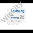 SAMSUNG Memóriakártya, PRO Endurance microSD kártya 256GB, CLASS 10, UHS-I (SDR104), + SD Adapter, R100/W40