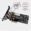 AXAGON PCEM2-DC PCIE NVME+SATA M.2 ADAPTER (PCI-Express x4 adapter hűtővel akár két M.2 lemez számítógéphez)