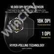 CORSAIR Vezetékes/Vezeték Nélküli Egér Gaming, DARK CORE RGB PRO, 8 programozható gomb, RGB, 18000dpi, fekete