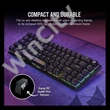 CORSAIR Vezetékes Billentyűzet Gaming, K65 PRO MINI RGB 65%, Optical-Mechanical, US, szürke
