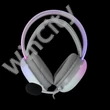 WHITE SHARK FIREFLY-W, GH-2342-W gamer fejhallgató, fehér/RGB, (3.5 Jack)