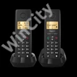GIGASET DECT telefon, PURE 200 Duo, fekete