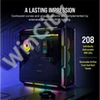 CORSAIR Ház iCUE 5000T RGB, 3xLL120 RGB Ventillátorral + Commander Core XT, Tápegység nélkül, Edzett Üveg, fekete