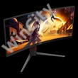 AOC Ívelt Gaming 180Hz Fast VA monitor 34" CU34G4, 3440x1440, 21:9, 300 cd/m2, 0.5 ms, HDMIx2/DisplayPort