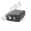 Nedis ACON2508BK, analóg - digitális audio konverter, 2x RCA bemenet - digitális koax / toslink kimenet