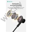 Devia Smart Series M2 Metal In-Ear sztereó fülhallgató - Type-C - fekete