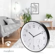Nedis CLWA4226BK falióra, 30 cm átmérő, műanyag, csendes szerkezet: óra, hőmérő, páratartamom mérő