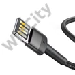 Baseus Cafule 2,4A 1 m-es Lightning USB-kábel (kétoldalas) (szürke-fekete)