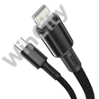 Baseus USB-C - Lightning kábel, nagy sűrűségű fonott, 20 W, 5 A, PD, 2 m (fekete)