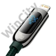 Baseus USB-C-Lightning kijelzőkábel, PD, 20 W, 2 m (zöld)