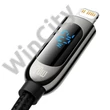 Baseus USB-C-Lightning kijelzőkábel, PD, 20 W, 1 m (fekete)