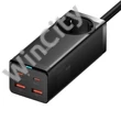 Baseus GaN3 Pro Töltő / elosztó, 2xUSB + 2xUSB-C + AC, 100W (fekete)