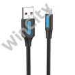 Cable USB 2.0 A to Micro USB Vention COLBC 3A 0,25m black