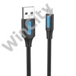 Cable USB 2.0 A to Micro USB Vention COLBD 3A 0,5m black