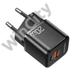 Wall charger MiniGaN Rocoren USB-C, USB, 20W (black)