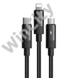 3in1 USB to USB-C / Lightning / Micro USB Cable, Mcdodo CA-5790, 3.5A, 1.2m (black)