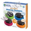 Learning Resources LER 3769 Answer Buzzers nyomógombok felvehető hanggal (4 darabos készlet)