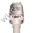 Kabel USB do iP Baseus Crystal Shine, 2.4A, 1.2m (różowy)