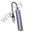 Hub 4in1 Baseus UltraJoy USB-A&USB-C to 3xUSB3.0+USB-C+RJ45 (grey)