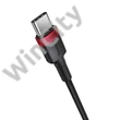 Cable Baseus Cafule USB-C to USB-C 100W,1m, 2psc (Red Black, Grey Black)