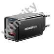 Wall charger, Essager, ECTAC-KSB01-Z, GaN, 2xUSB-C, USB-A, 67W (black)