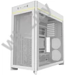 Montech HS01 ház, ATX, aRGB, edzett üveg, fehér