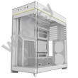 Számítógépház Montech HS02 PC Ház, Midi-Tower, ATX, Edzett Üveg, ARGB - Fehér