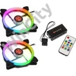 Ventilátor RAIJINTEK IRIS 14 Rainbow RGB PWM 14cm 2db-os + Vezérlő