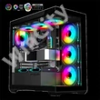 Spirit of Gamer Számítógépház - SPARK Black (fekete, ablakos, 6x12cm ventilátor, alsó táp, ATX, 2xUSB3.0, 1xUSB-C)
