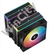 DeepCool CPU Cooler - AG620 BK ARGB V2 (29,4 dB; max, 115,32 m3/h; 4pin csatlakozó, 6 db heatpipe, 12cm, PWM, LED)