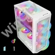 Spirit of Gamer Számítógépház - REBEL XT White (fekete, ablakos, 4x12cm ventilátor, alsó táp, ATX, 1xUSB3.0, 2xUSB2.0)