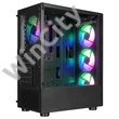 Rampage Számítógépház - SHIVA (fekete; ablakos; ATX/Micro ATX/Mini-ITX; alsó táp; 4x120mm LED)