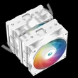 DeepCool CPU Cooler - AG400 WH ARGB (31,6 dB; max, 128,93 m3/h; 4pin, 4 db heatpipe, 12cm, PWM, A-RGB LED, fehér)