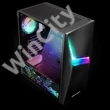 Spirit of Gamer Számítógépház - CLONE 4 Black (fekete, ablakos, 8x12cm ventilátor, alsó táp, ATX, 1xUSB3.0, 2xUSB2.0)