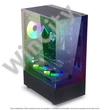 Spirit of Gamer Számítógépház - SPECTRA Black (fekete, ablakos, 3x12cm ventilátor, alsó táp, ATX, 1xUSB3.0, 2xUSB2.0)