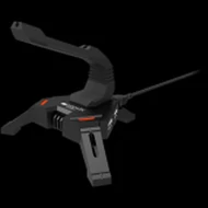 CANYON WH-100, 2 in 1 Gaming Mouse Bungee stand and USB 2.0 hub, 4 USB hub, 1.5m mircro to USB braided cable, Weighted design with non-slip grip, LED light, Black, size:128*123*102mm, 138g