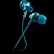 CANYON Stereo earphones with microphone, metallic shell, 1.2M, blue-green