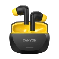 CANYON headset HEXAGON 7 TWS ANC+ENC Wireless Charge Black Yellow