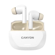 CANYON headset HEXAGON 7 TWS ANC+ENC Wireless Charge White Beige