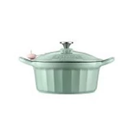 BUYDEEM Enameled Cast Iron Dutch Oven 3,9L, model CP551, color Cozy Greenish