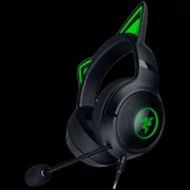 Kraken Kitty V2 - Black, Gaming headset, Kitty Ears, Stream Reactive Lighting, HyperClear Cardioid Mic, 40 mm TriForce Drivers, Built into the earcups microphone, Razer Chroma RGB (Ear and Earcups), Surround sound: Only available on Windows 10 64-bit