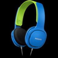 PHILIPS Ultralight headphones for kids, Noise Isolating ear cushions, 32 mm speaker, 12-22000Hz, 32Ohm impedance, neodym magnet, 99dB sensitivity, 3,5 mm connector, blue-green