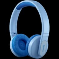 PHILIPS Kids wireless on-ear headphones TAK4206BL/00 - Light-up ear cups, Volume limited <85 dB, Bluetooth 5.0, blue