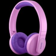 PHILIPS Kids wireless on-ear headphones TAK4206PK/00 - Light-up ear cups, Volume limited <85 dB, Bluetooth 5.0, pink-purple
