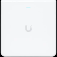 UBIQUITI U6 Enterprise In-Wall, 10 spatial streams, 115 m² (1,250 ft²) coverage, 600+ connected devices, Powered using PoE+/PoE++, (4) GbE ports with (1) PoE output, 2.5 GbE uplink.