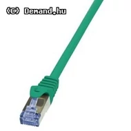 Kab UTP Patch árnyékolt 1m CAT6A FTP Zöld Logilink CQ3035S