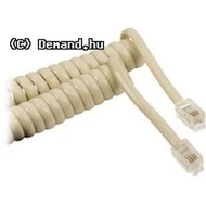 Kab Telefon RJ10 spirál 2m fehér kézibeszélőhöz TC4P4CS-2M-W